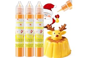 ‎HXDZFX Lebensmittelfarbe - Lebensmittelfarbe Flüssig, Hochkonzentrierte Food Coloring, Flüssige Lebensmittel Farben für Backen, Tortendeko, Kekse, Macaron, Ostereier, Teig - 3 × 30ml (Zitronengelb)