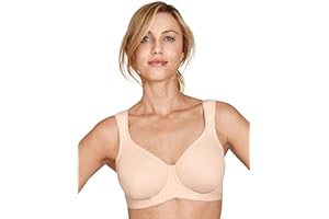 MISS MARY OF SWEDEN Stay Fresh – Miękki, nieusztywniany biustonosz z fiszbinami z szerokimi plecami Prezent dla niej, Prezent dla kobiet