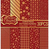 24 Feuilles Papier De Noël à Motifs - 15x15cm, 12 Designs Différents (Vert/Rouge), Pour Scrapbooking, Cartes, Artisanat - 5