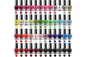 BEAUTY4BRITAIN 50 x Set Di Smalti Per Unghie 48 Diversi Colori Moderni + 2 Set Di Adesivi Per Unghie