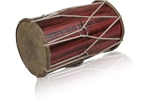 THE GREAT INDIAN BAZAAR Handgefertigtes Holz- und Leder-Tabla-Schlagzeug-Set, 25,4 x 15,2 cm, klassisches indisches Volkstabla-Schlagzeug-Set, Schlagzeug, Weltmusikinstrumente, Punjabi, Dholak, Dholki, lustiges