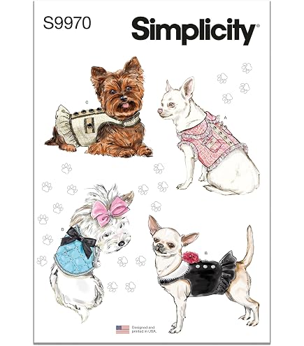 Patty Martin Designs Pattern Simplicity 1239 Size A Dog Coat Sewing ...