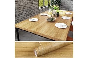 VEELIKE Papel Pintado Imitacion Madera Papel Adhesivo para Muebles Vintage Papel Tapiz Estilo Madera Amarillo Vinilico Autoadhesivo Pared Impermeable Cocina Armarios Dormitorio Habitacion 40cm×300cm