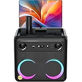 Professional Karaoke for Adults with 2 Wireless Microphones, Karaoke System for TV with Microphone Preamp, Portable Bluetooth