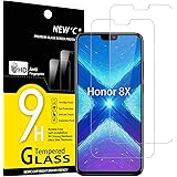 NEW'C 2 Pezzi, Vetro Temperato per Honor 8X, Honor View 10 Lite, Pellicola Prottetiva Anti Graffio, Anti-Impronte, Senza Boll