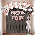 Party Propz Bride To Be Decoration Set Combo- 42pcs Bachelorette Party Decorations | Bride To Be Sash and Crown | Bridal Shower Decorations | Bride To Be Foil Banner (cardstock), Ring Foil Balloon