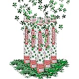 Party Factory 5 Party Popper, 40 cm, Kleeblatt Konfetti, bis 8 m Effekthöhe, Konfettiregen für Hochzeit, Geburtstag oder Silv