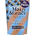 Maize & Grace Gourmet Popcorn (8 x 72g each) – Salted Caramel Popcorn – 100% natural, Vegetarian, Gluten-Free – Healthy Snack – Perfect for your Movie Night Hamper – Made in UK