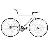 FabricBike Light – Fixed Gear bicicletta, Single Speed Fixie completa mozzo, Telaio in alluminio e forcella, ruote 28, 6 colo