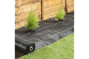 Green Thumbz Toile de Paillage - 1m x 100m (100 g/m²) Géotextile Bache Anti Mauvaise Herbe pour Jardin et Potager - Toiles de Paillage pour Aménagement Paysager, Couvre-Sol & Parterres de Fleurs