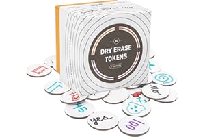Stellar Factory: Dry Erase Tokens: Reusable for DIY, Game Design, and RPGs (80 PCS)