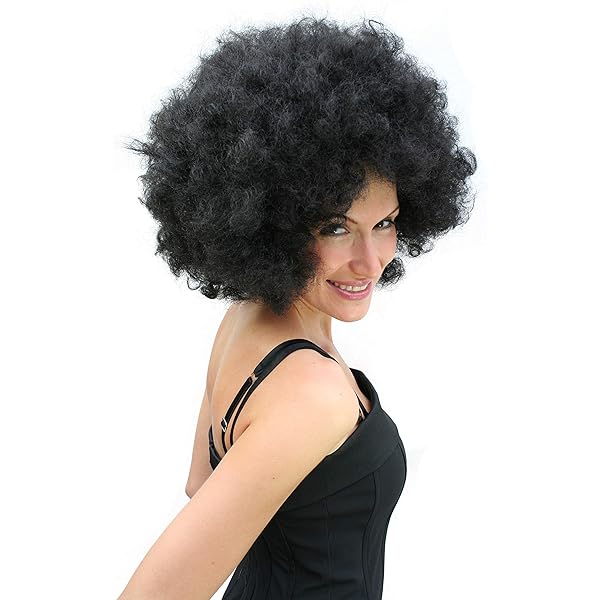 Smiffys Parrucca Afro Nera Foltissima - Taglia Unica Per Costumi E Travestimenti - Foto 12