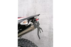 GROFATEC Portatarga Revo Short per Aprilia RX125 / SX 125 2018-2022 supermoto sx125 enduro rx125 Malaguti Derbi si adatta perfettamente alle targhe italiane Porta Targa reclinable coda corta conversione