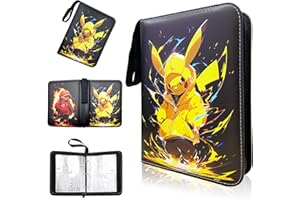 HTTMTTS Classeur Carte Grande,65 Pages Capacité 520 Cartes,2025 Classeur a5 Livre Rangement Carte Carnet,Cahier Carte Grand Format,Porte Carte à Collectionner(Albums pour Cartes à Collectionner 4)