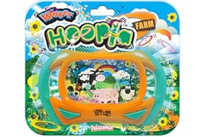 Water Hoopla Farma firmy Deluxebase. Ręczny rzut pierścieniem, przenośna gra zręcznościowa w stylu retro dla dzieci, rozrywka w podróży i upominki na imprezę ze zwierzętami.