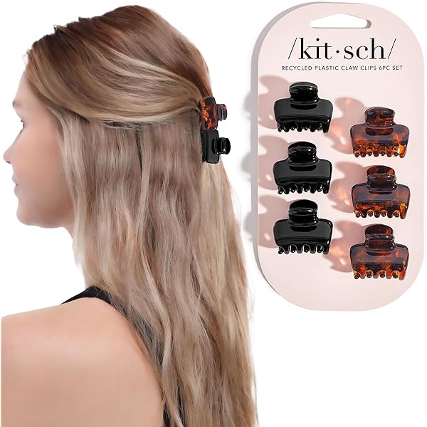 Kitsch Mini-Haarspangen Set – 8 Stück Aus Recyceltem Kunststoff, Für Feines Bis Mittleres Haar, Tägliches Styling