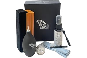 7pcs Vinyl Record Cleaning kit, Soft Velvet Nylon Microfiber Brush, Cleaner Fluid, Microfiber cloth, Air Blower, Stylus Gel, Stylus Cleaning Brush, Small Nylon Brush, Ideal Present..by Vision Media®