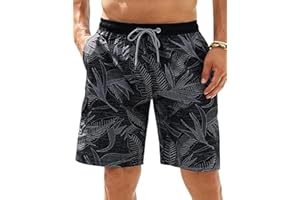 APTRO Costumi Pantaloncini da Bagno Uomo Mare Surf Piscina Stampa Hawaiana Estiva Grande Asciugatura Rapida con Fodera in Rete
