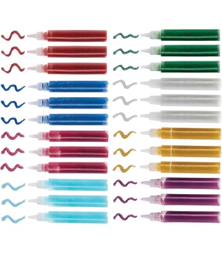 Mitama Lot de 16 boîtes de jeu MITAMA – Kit créatif – stylos à paillettes – triangles, pointe fine – 8 crayons + 8 brillants dans Pet Box – jeux créatifs pour Mitama Lot de 16 boîtes de jeu MITAMA – Kit créatif – stylos à paillettes – triangles, pointe fine – 8 crayons + 8 brillants dans Pet Box – jeux créatifs pour