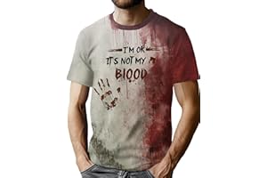 VVNTY Halloween T-Shirts for Men Problem Solved Tshirt Halloween Costumes Men S-XXL