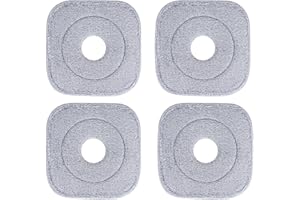 Sgizoku Universal Mop Refill Pad For Square Spin Mop and Bucket -Microfiber Mop Refills for Floor Mop Replacement Cover - Washable and Reusable Mop Cover Replacement for Cleaning Floors-4PCS