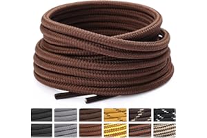 Stepace Lacci per Scarpe Rotondi [2 Paia] Stringhe Scarpe Robuste e Resistenti per Scarpe da Trekking e Scarpe da Scarponi Montagna