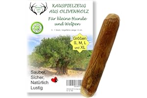 ARTISAN GIFT CO Olivenholz Kauspielzeug für Hunde 100% Natürliches (S-12 cm) 1 Stück