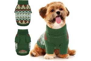 Hjyokuso Vestiti Per Cani, Maglioncino Cane, Maglione Cane Per Piccola Media Grande Cani Cucciolo Gatto, Maglione Per Animali Domestici, Maglione Invernale Caldo, Cappottino Cane Taglia Piccola - S