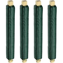 Lot De 6 Fils De Jardin Galvanisés Verts 35m - Fil Floral 0,65 Mm Avec Base En Bois Pour Fixer Fleurs Et Plantes