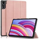 Case for Xiaomi Redmi Pad Pro Tablet 12.1 Inch/Xiaomi Poco Pad 2024 12.1 Tablet Slim Protective Case with Auto Sleep/Wake and Stand Function Rose Gold