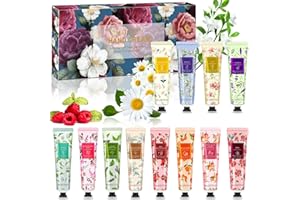 ZZXLOPEZ Mini Crèmes pour les Mains, 12 Pièces Coffret Crème de Mains, Crème Hydratante Pour Les Mains Pour les Mains et les Pieds Secs, Crème pour les Mains Format Voyage pour Noël, Saint-Valentin