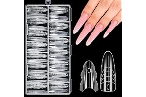 Kiiwah 180 stycken Sandwich Dual Nail Form, Polygel Nägel Set Nagelförlängning Förlängning Sandwich Dual Tips för Nybörjare o