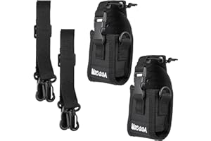 VOKMON 2PZ Radio walkie Talkie Fondina Walkie Talkie Pouch Case Porta Radio da Cinturone Custodie Radiocomunicazione Universale Porta Radio Custodia Borsa Radio Bidirezionale con Tracolla Regolabile MSC-20A