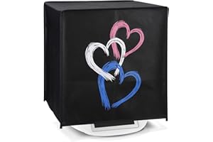 kwmobile Cover Protettiva Compatibile con Thermomix Bimby TM5 / TM6 - Copertina Antipolvere Cooking Blender Cuore Metallico Viola/Bianco/Nero