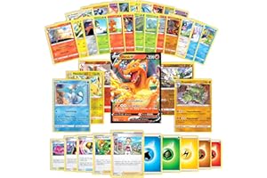 Original Pokemon Karten Set von Tobostop - 50 Verschiedene Neue Deutsche Sammelkarten - 5 Holo-Karten - 1 super seltene V Pokémonkarte Garantiert - Keine Dopplungen, Versandschutz