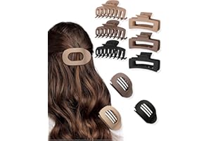 M MARIE MADELEINE EMPORIUM Marie Madeleine Pinzas Pelo Mujer, Set de 9 Pinzas de Pelo en tonos Marrón, Accesorios de Pelo para Niñas y Adolescentes, Pinzas Francesas, Grandes, Resistentes y Antideslizantes (Set D)