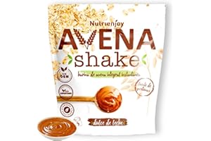 NutriEnjoy - Avena Shake 1Kg | Copos de Avena Integral Molidos | Harina de Avena Sabores | Avena en Polvo | Harina de Avena Integral | Avena Instantánea Sabores Deliciosos (Dulce de Leche)