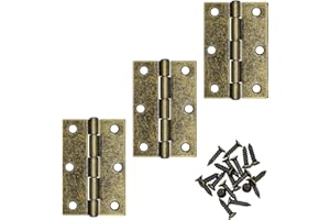 MABAHON 3pcs Retro Door Hinges 75mm / 3 Inch Hinge Connectors Antique Bronze Butt Hinges Hardware Ball Bearing Door Hinges for Furniture Home Doors Cabinets with Screws