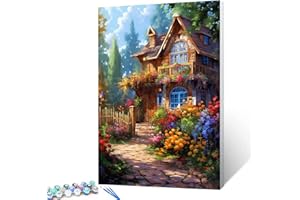 Tucocoo Malowanie według numerów, dla dorosłych, początkujących, DIY, płótno do malowania według numerów, dla dorosłych, DIY, obraz olejny, dekoracja ścienna, 40 x 50 cm (bez ramy)