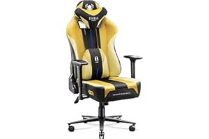 DIABLO Sedia da Gaming in Tessuto X-Player 2.0 - Gaming Chair Ergonomica Braccioli 3D - Cuscino Cervicale/Lombare Funzione Dondolo - Sedia per PC, Poltrona Gaming, Sedia Ufficio 150 kg - Normal (L)