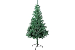 ‎GOTOLL Gotoll Künstlicher Weihnachtsbaum 180 cm, Tannenbaum in grün, Christbaum mit Metallständer, schwer entflammbar