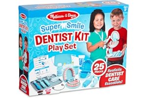 Melissa & Doug Kit de Dentiste Super Smile pour Enfants, Jeu de rôle, Jouets de Dentiste pour Enfants, Jouets éducatifs, Cadeau pour Filles et garçons de 3 4 5 6 7 Ans