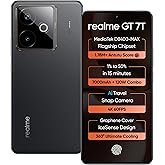 realme GT 7T (IceSense Black,12GB+256GB) | MediaTek D8400 MAX | Strongest Battery Combo 7000mAh + 120W | AI 4K 60FPS Travel C