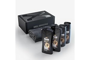 AXE Set regalo Dark Temptation per la cura del corpo contiene 2 spray per il corpo Dark Temptation da 150ml, 2 gel doccia Dark Temptation da 250ml e 1 asciugamano