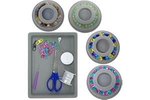 DHER Perlenbrett Platte Perlen Board Tablett für Perlen bead design board bracelet DIY-Halskette/Ketten-Design-Platte Perlen-Design-Tool DIY-Tool Messplatte Schmuck-Perlen-Design-Platte (A)