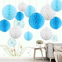 10 Balles Nid D'abeille Papier 20cm - Décoration Fête Beige