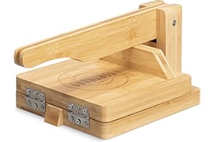 Navaris Pressa per Tortilla - Roti Maker in Bambù - Pressa Tortillas Burrito Tacos Enchiladas - Facile e Veloce da Usare - Accessori Cucina Messicana