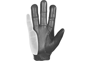 DASKZ LEATHERS Archery 4 Finger Leather Glove – Right or Left Hand–XS to XXL–Reinforced Stitched Fingertips – Premium 100% Leather–Beige, Black, Light Brown, Dark Brown Comfortable Archery Shooting Mens & Women