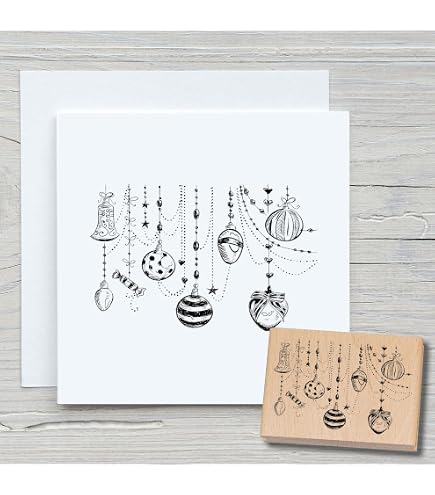 NEWSTAMPS Dennenbos Motiefstempel – Houten Stempel Met Rubber – Voor Kerstkaarten, Scrapbooking En Textiel – Handgemaakt In Duitsland – Ideaal Voor Creatieve Projecten