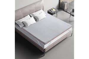 Maxzzz Topper Viscoelástico 90x190x7.5cm, Sobrecolchón con Material de bambú para un Mejor Soporte, Topper con diseño de Doble Capa Mejorado para una excelente circulación de Aire